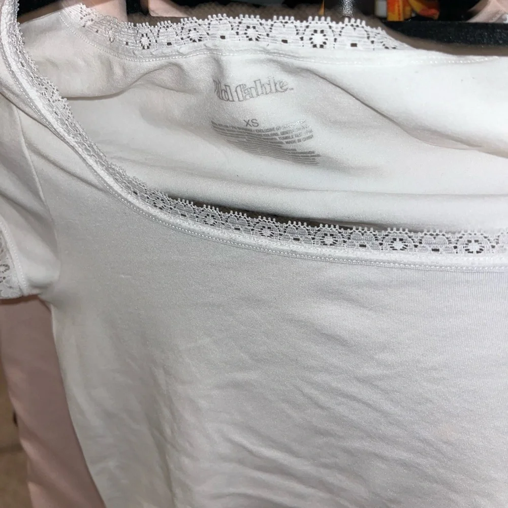 Wild Fable White Lace Trim Blouse - Picture 5 of 5